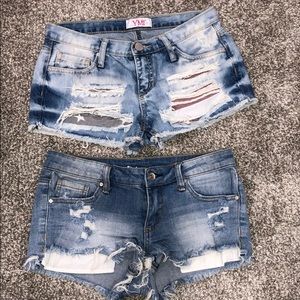 Low rise jean shorts bundle